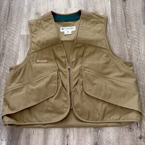 Columbia Grouse Comfort Hunting Vest XL Flax Khaki Upland Game Bag Shell Loops